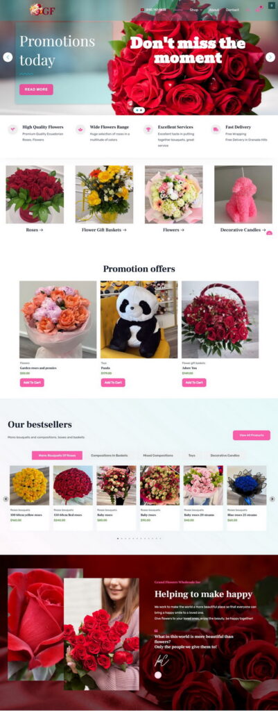 Grand Flowers Wholesale Online flower shop in Los Angeles