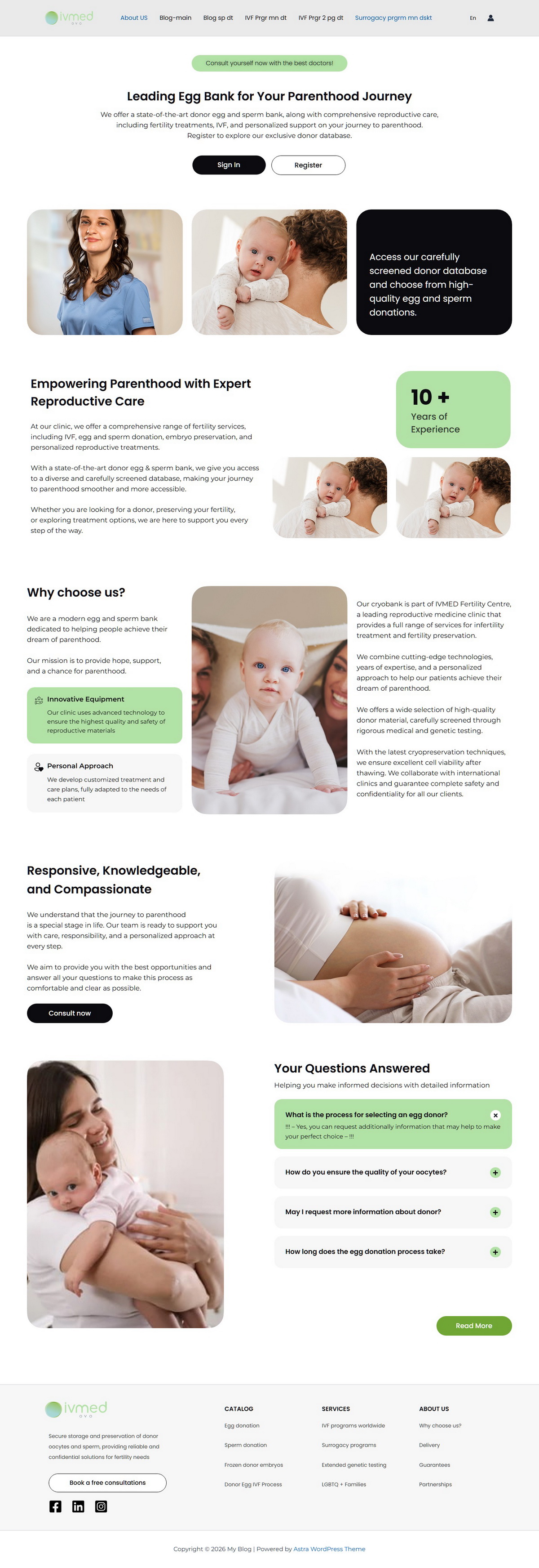 IVMED Donor Biomaterial Bank — Pixel-Perfect Figma Implementation