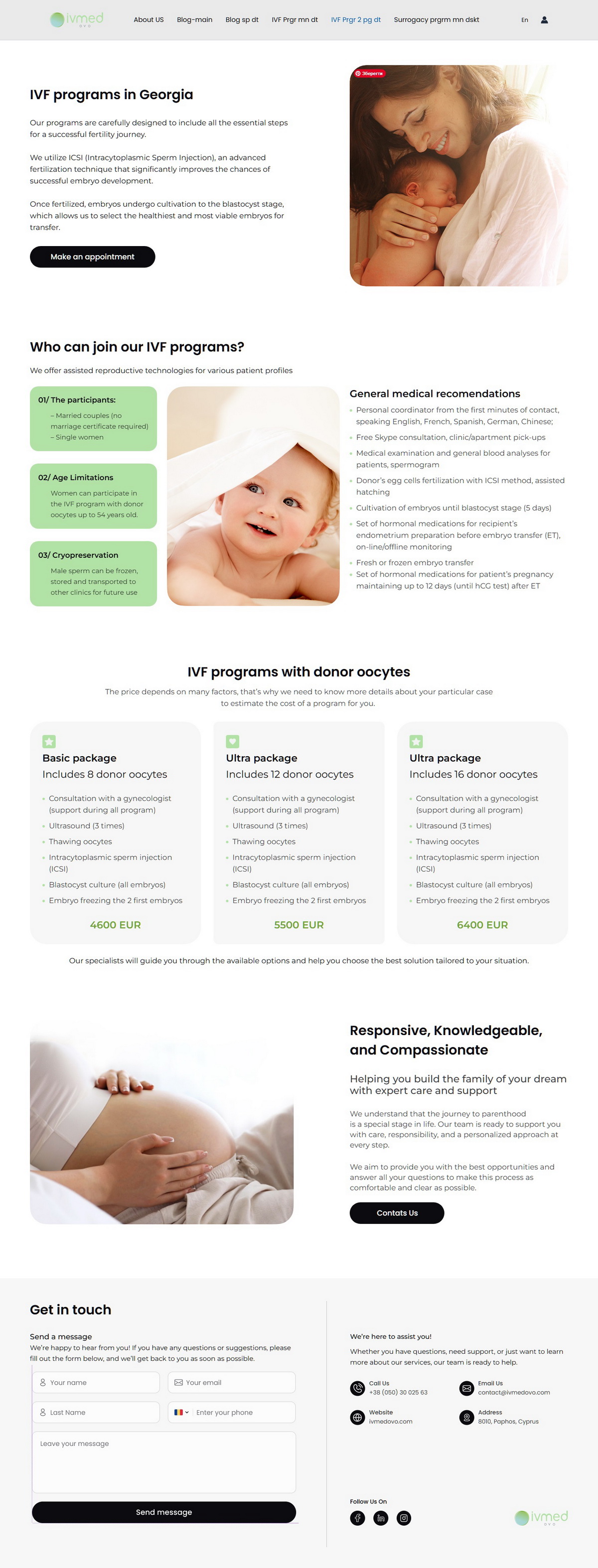 IVMED — IVF programs in Georgia, desktop preview