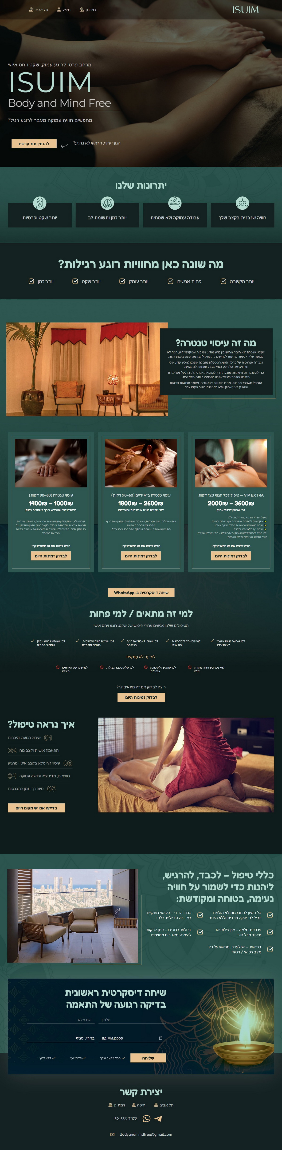 ISUIM — RTL Wellness Landing Pages, desktop preview